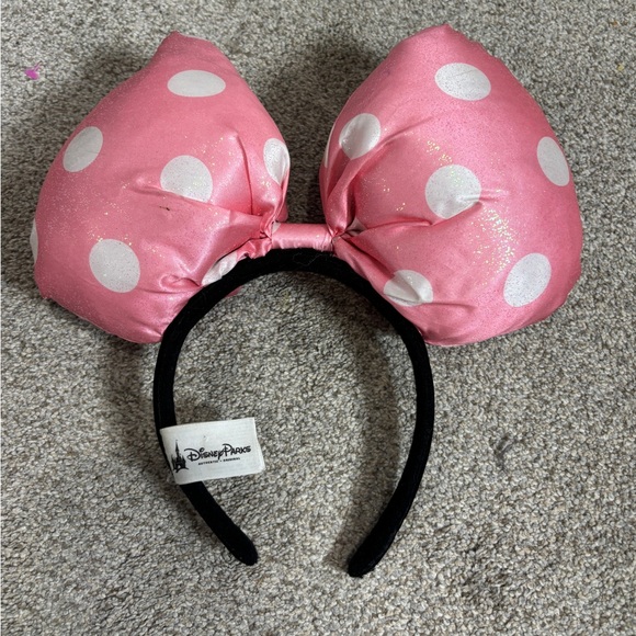 Disney Accessories - Disney Parks Minnie Mouse Pink Bow Headband Parks Official Disney